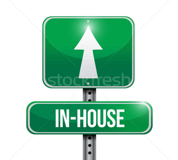 inhouse road sign illustration design Stock photo © alexmillos