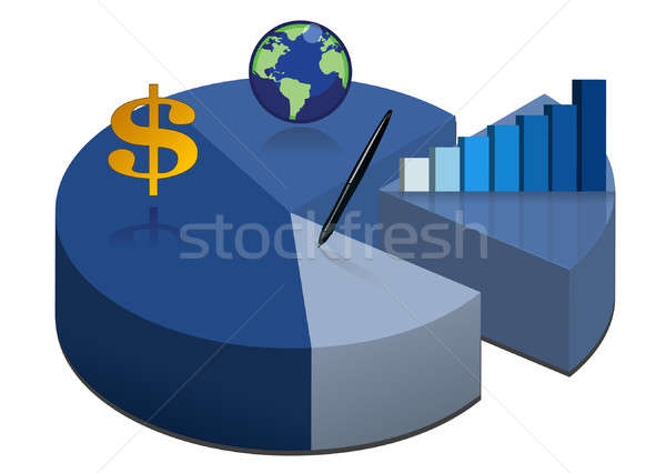 3d pie chart Stock photo © alexmillos