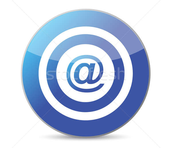 Stock photo: bullseye target internet illustration design over white backgrou