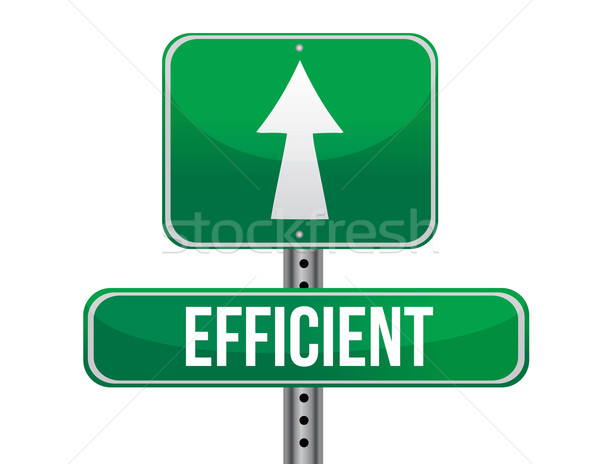 Efficient road sign illustration design  Stock photo © alexmillos