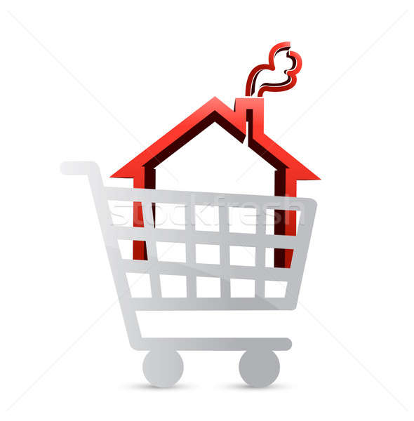 shopping for a house concept illustration design Stock photo © alexmillos