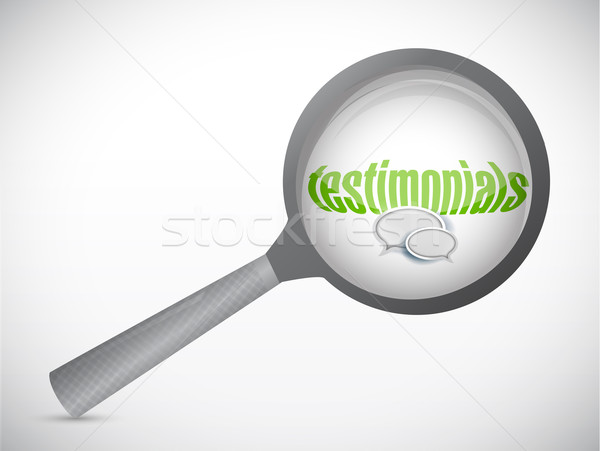 searching for testimonials. illustration design over a white bac Stock photo © alexmillos