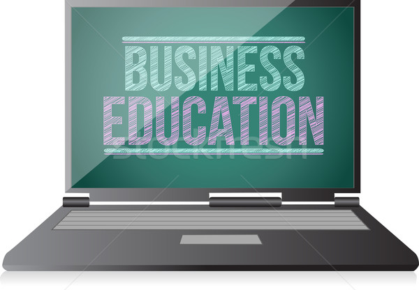 Business Education on display. laptop Stock photo © alexmillos