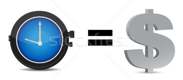 Time is money concept illustration on white Stock photo © alexmillos