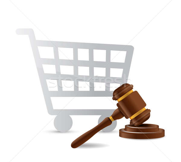 Fogyasztó törvény illusztráció terv fehér üzlet Stock fotó © alexmillos