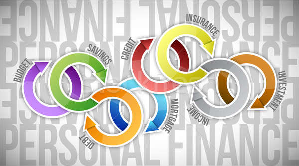 personal finance model success diagram cycle illustration design Stock photo © alexmillos