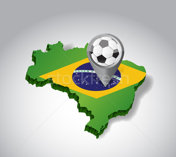 Brazilia fotbal ilustrare pădure lume fotbal Imagine de stoc © alexmillos