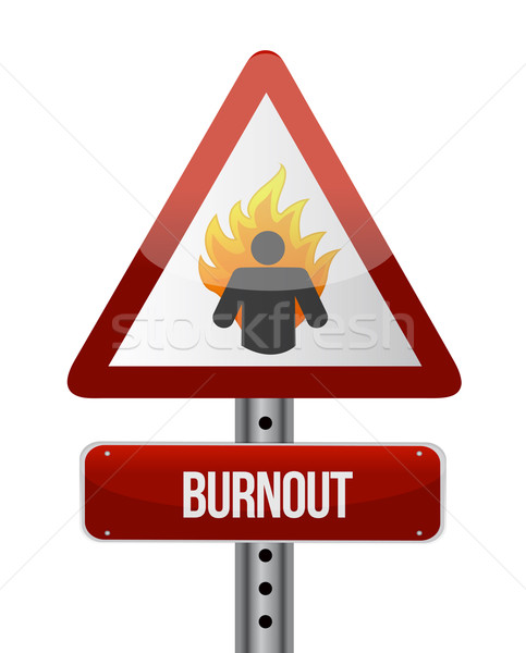 Burnout road sign illustration design  Stock photo © alexmillos