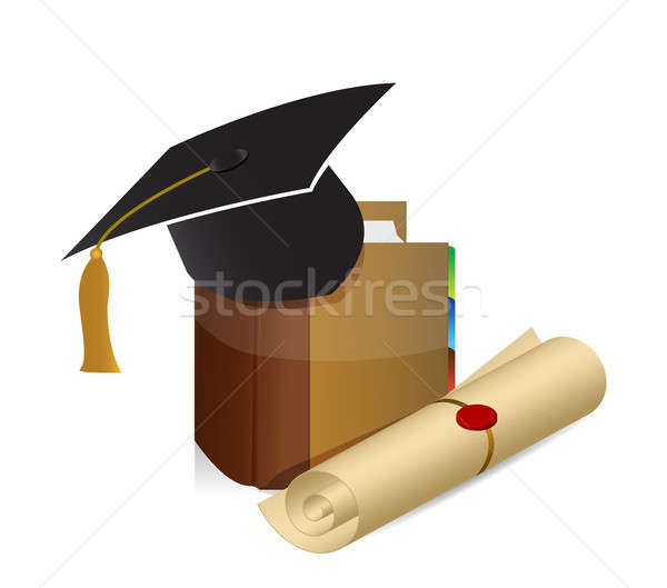 Education knowledge graduation illustration Stock photo © alexmillos