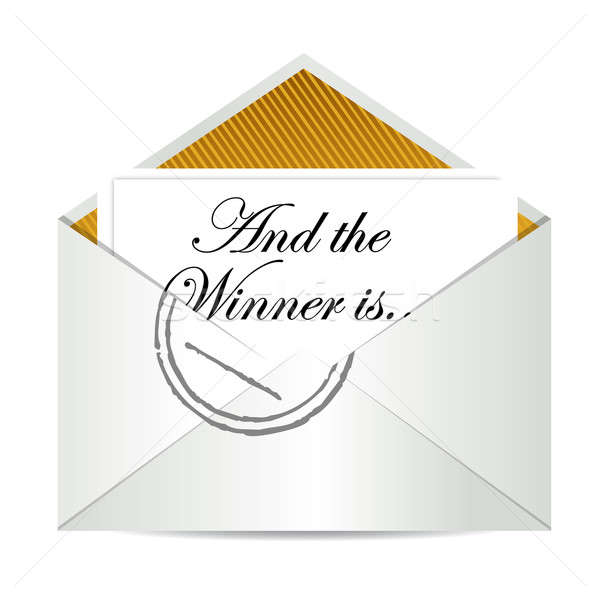 ödül kazanan zarf örnek dizayn beyaz Stok fotoğraf © alexmillos