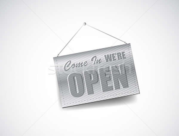 We are Open Sign. Illustration design Stock photo © alexmillos