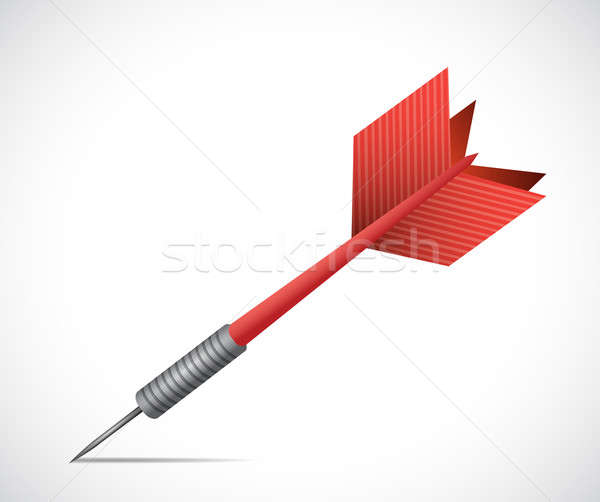 Red dart isolated on white background Stock photo © alexmillos