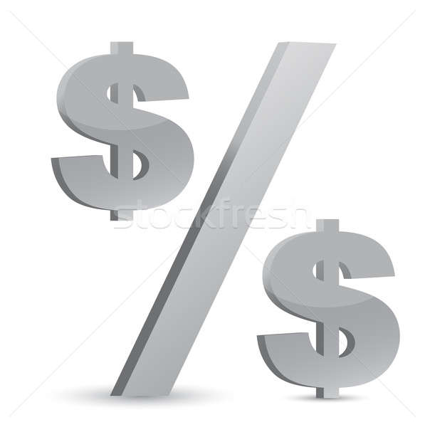 Dollar valuta percentage symbool illustratie ontwerp Stockfoto © alexmillos