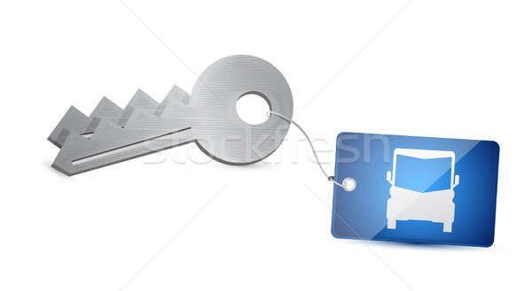 vehicle keys illustration design over a white background Stock photo © alexmillos
