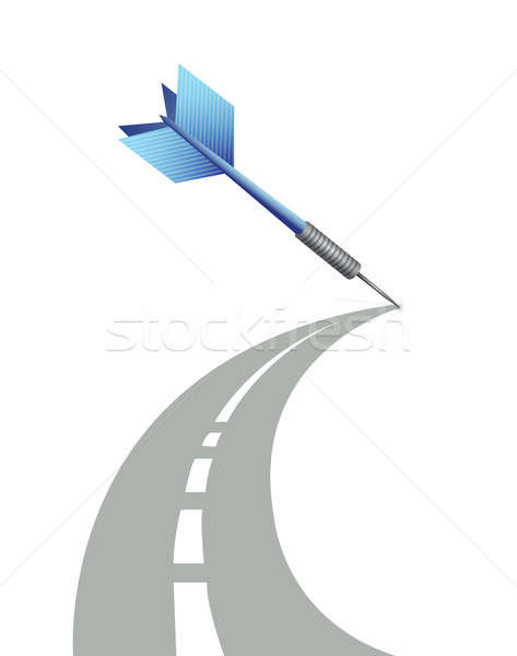 Foto stock: Carretera · destino · ilustración · diseno · calle · azul