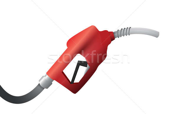 Gas pump handle illustration design over a white Stock photo © alexmillos