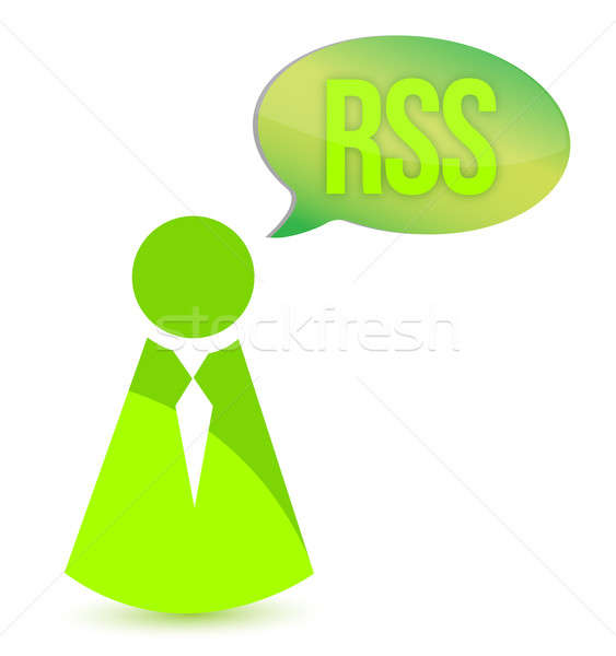 RSS concept illustration design over a white background Stock photo © alexmillos