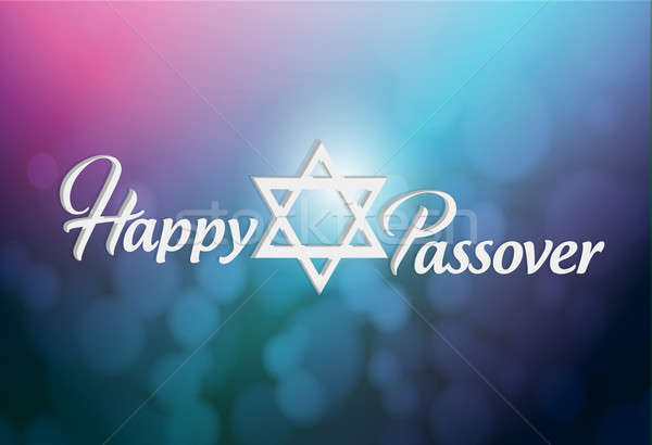 Mutlu Yahudilerin hamursuz bayramı imzalamak kart örnek dizayn Stok fotoğraf © alexmillos