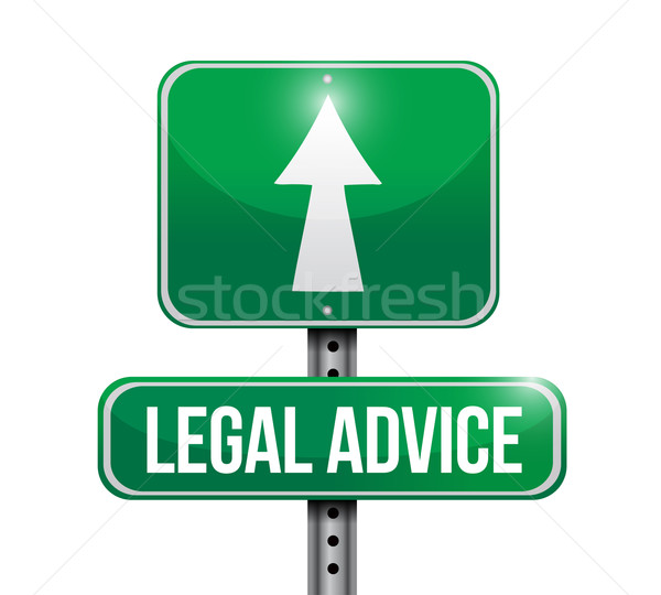 legal advice road sign illustration design Stock photo © alexmillos