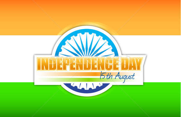 Indian flag. independence day design  Stock photo © alexmillos