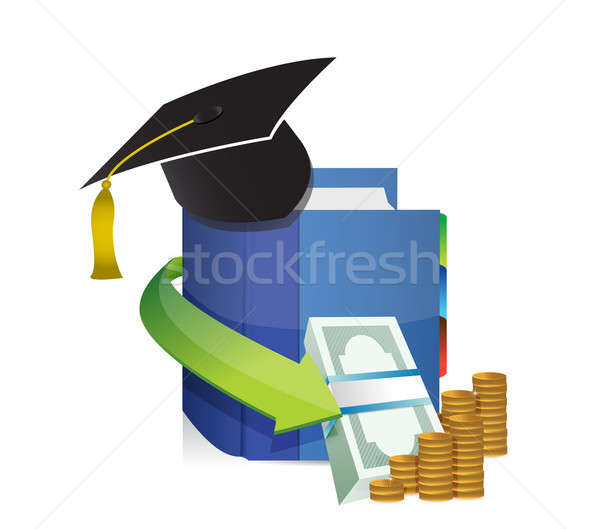 Educación costo ilustración papel graduación Foto stock © alexmillos