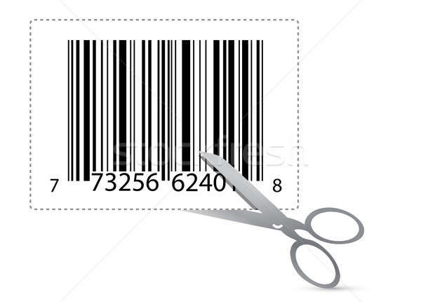 Barcode with a dotted line Stock photo © alexmillos