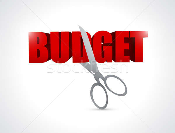 Cutting budget. illustration design  Stock photo © alexmillos