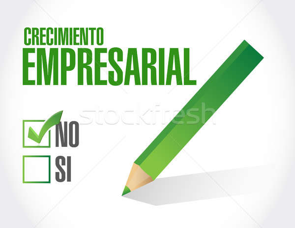 no Business Growth sign in Spanish. Stock photo © alexmillos