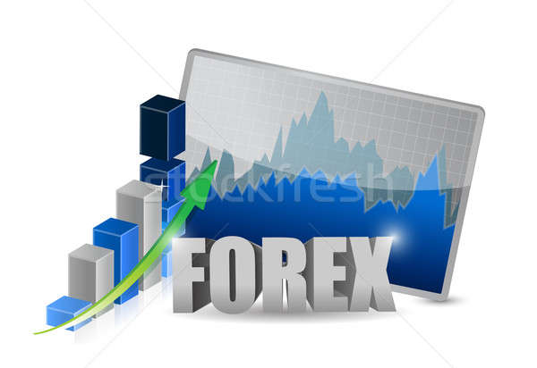 Bar graphiques diagrammes financière forex illustration [[stock_photo]] © alexmillos