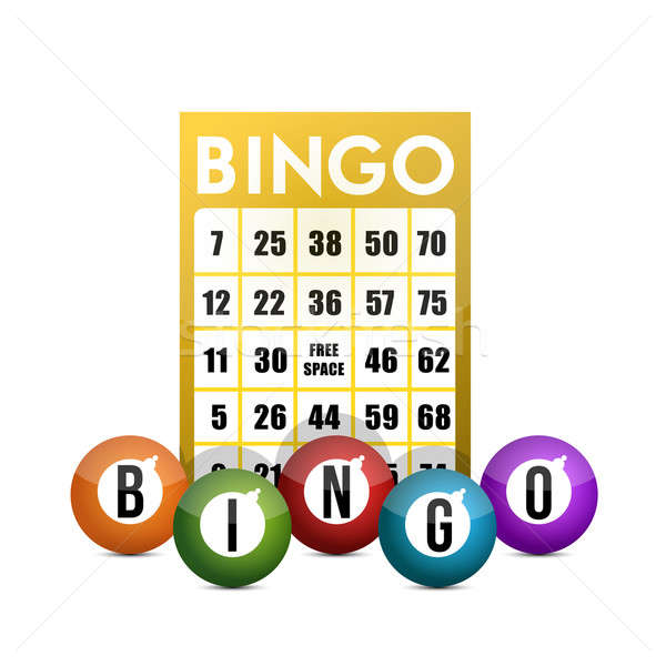Bingo illustratie ontwerp witte geld leuk Stockfoto © alexmillos