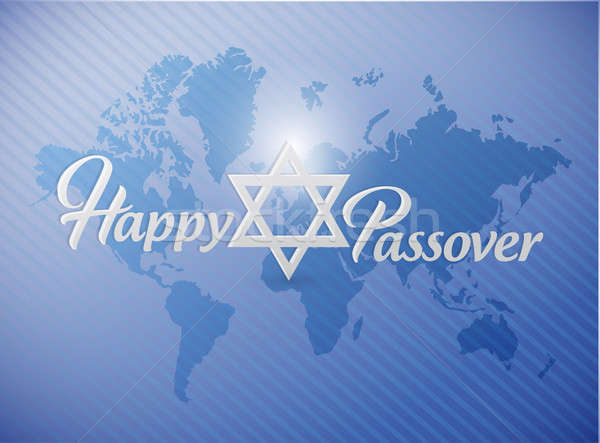 Stock photo: Happy passover sign card illustration