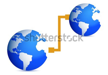 Earth at risk boom concept. illustration design Stock photo © alexmillos