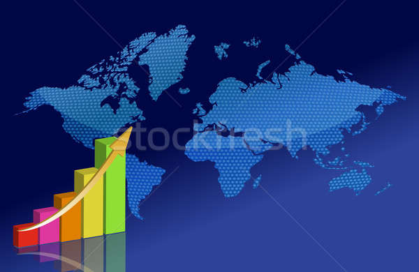 modern business background blue design Stock photo © alexmillos