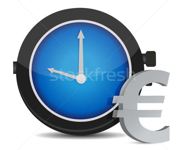 Time is money euro concept illustration on white Stock photo © alexmillos