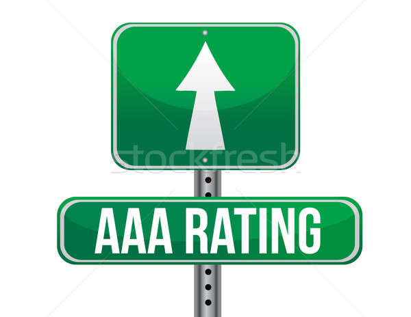AAA rating sign illustration design over a white background Stock photo © alexmillos