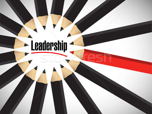 leadership word around a set of colors. illustration design over Stock photo © alexmillos