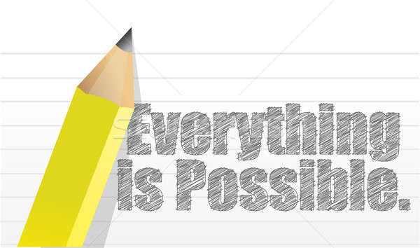 Everything is possible written on a notepad Stock photo © alexmillos
