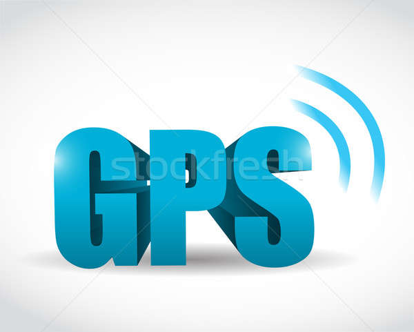 GPS signal illustration design carte technologie Photo stock © alexmillos