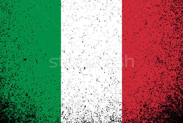 Italiana grunge inchiostro bandiera illustrazione design Foto d'archivio © alexmillos