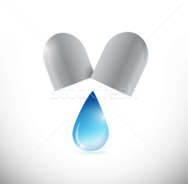 water dropping out of a medicine pill. Stock photo © alexmillos