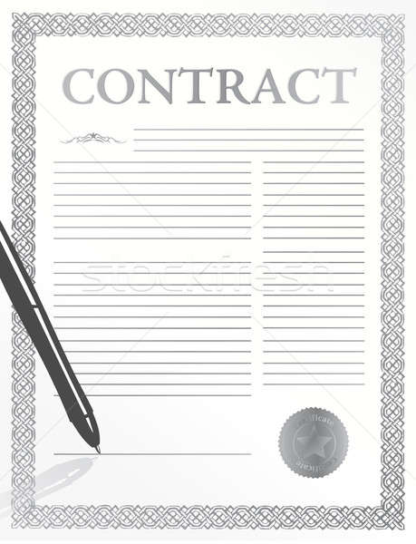 Unterzeichnung Vertrag Business Büro Papier Mann Stock foto © alexmillos