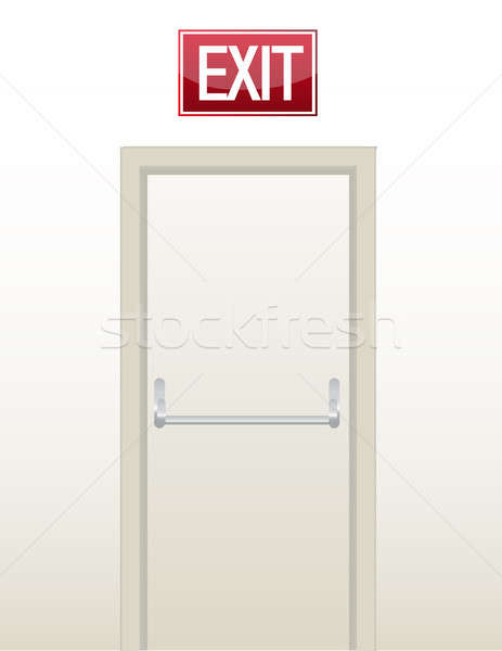 Emergency exit door illustration design Stock photo © alexmillos