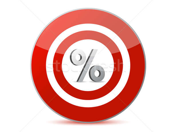 target discounts percentage sign illustration design Stock photo © alexmillos