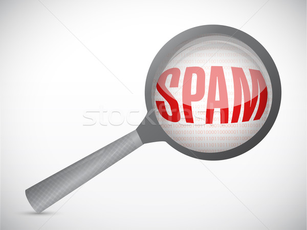 Spam illustration design blanche homme affaires [[stock_photo]] © alexmillos