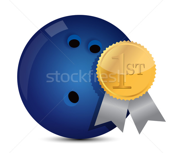 Bowling ball with award  Stock photo © alexmillos