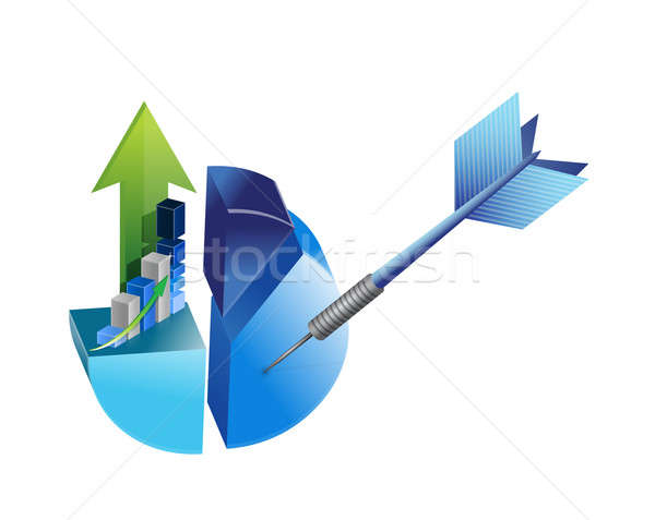 target business success illustration design over white Stock photo © alexmillos