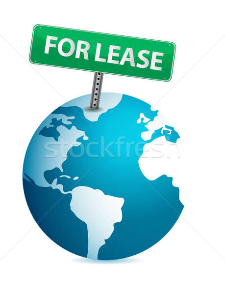 globe for lease illustration design over white background Stock photo © alexmillos