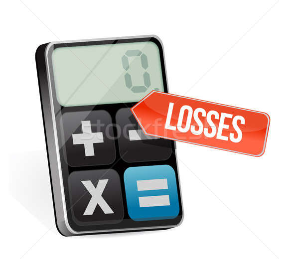 losses and modern calculator Stock photo © alexmillos