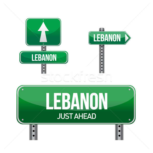 Liban podpisania ilustracja projektu biały Zdjęcia stock © alexmillos