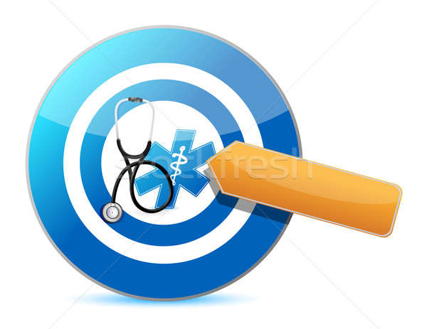 target good health concept with a Stethoscope illustration desig Stock photo © alexmillos